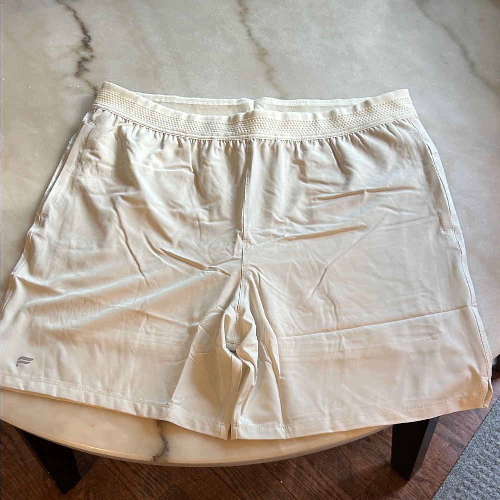 Fabletics Cream Athletic Shorts